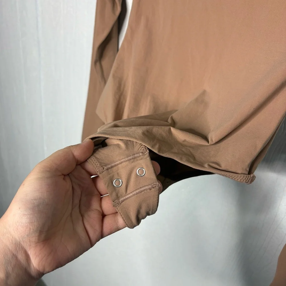 NWT Skims fits everybody long sleeve Crewneck bodysuit size small Sienna - Picture 8 of 11